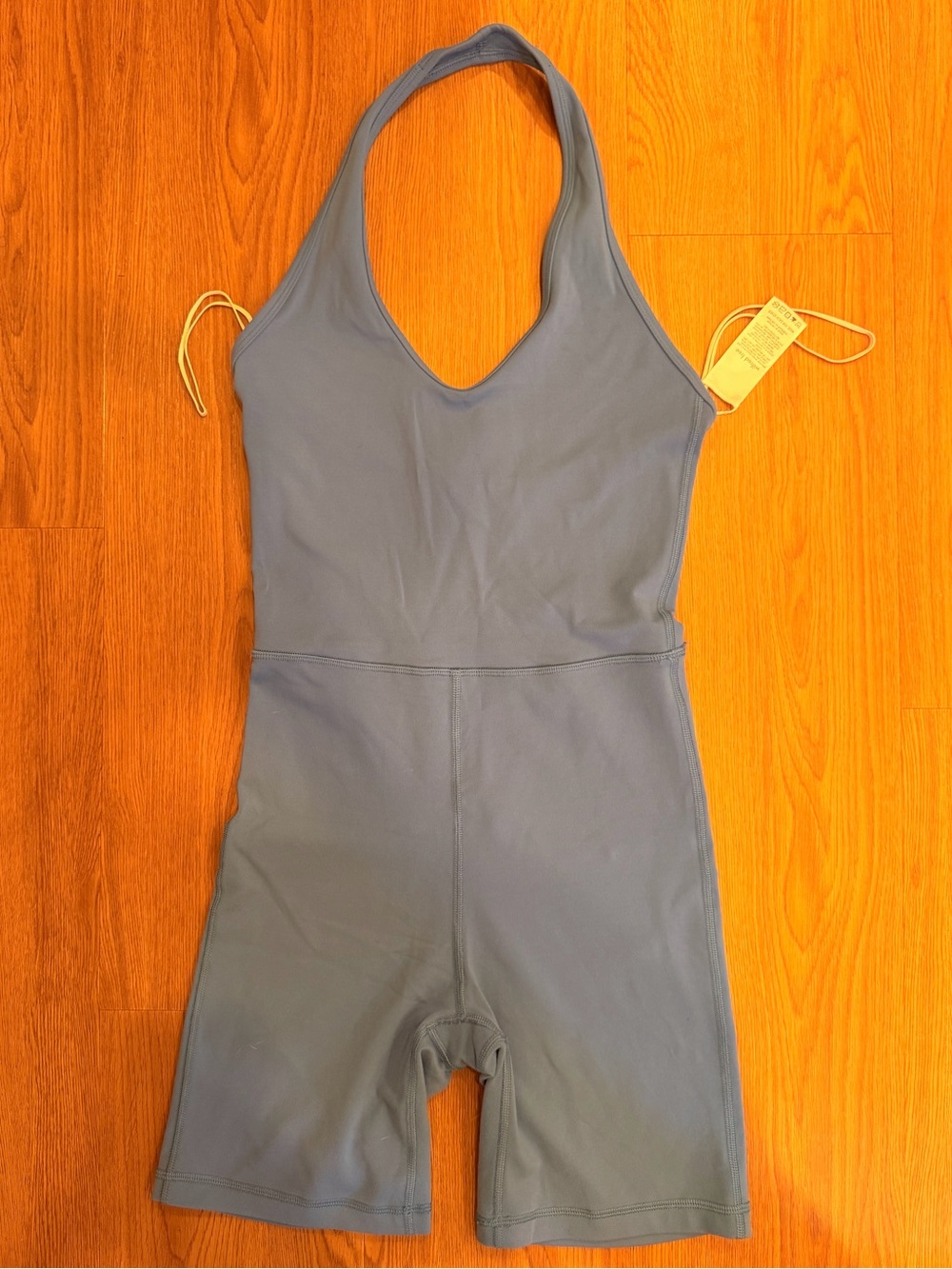Aritzia Wilfred free muted blue halter romper